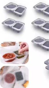 AI-C1420 Kotak Bumbu Sekat Tempat Sambel Saus Snack Portable Food Container / Thinwall Tempat Makan