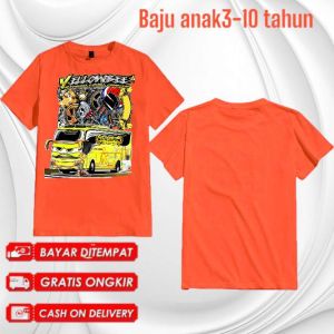 Baju Bus Anak Laki Laki 3-10 tahun karakter Bus Basuri telolet viral free sticker