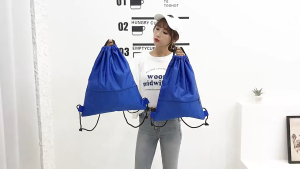 Beg Sukan 💧 Waterproof Drawstring Bag Nylon Outdoor Hiking Cycling Gym Bag Light Portable Travel Storage Sack