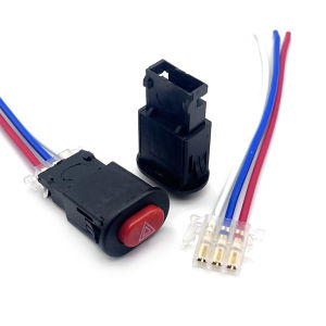 Biblio【Ready in Stock】 Universal Motorcycle Hazard Switch Double Flasher 1Pc