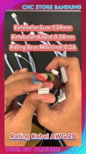 Kabel Konektor XH2.54mm 2P-3P-4P-8P Blue and White Cable Connector Terminal Female Socket Con Stocko Double Head Kabel Biru Putih