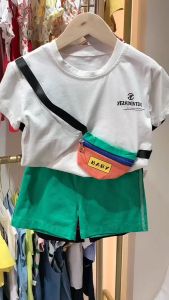 TREEHOUSE baby outfit set Backpack decoration short-sleeved top shorts two-piece set popular boys and girls clothing set