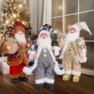 Cross-border Christmas 12-inch Santa Claus Figurine Standing Santa Claus Window Decoration Ornament Gift