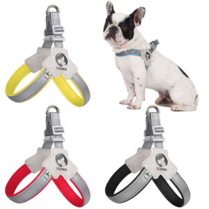 Sentexin Reflective Pet Dog Harness Saddle Style Breathable Dog Chest Strap for French Bulldog Collar Small Medium Dogs Puppy Harnesses
