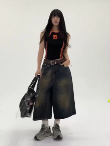 y2K RETRO DENIM TOKONG PANTS FOR LADIES SIZES 24-31 WIDE LEG TOKONG PANTS #362