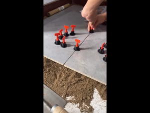 ZC 50pcs Tile Leveling System Kit with Plier Reusable Wedges and Spacers for Quick Floor and Wall Tile Installation