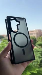 Frosted Translucent Color Skin Feel Magnetic Phone Case for Samsung Galaxy Z Fold 8 Ultra 7 6 Thin Slim Shockproof Protect Cover