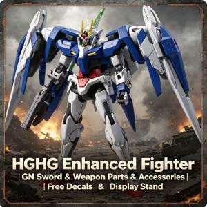 Bandai | Bộ Mô Hình Mecha Chiến Đấu Nâng Cấp HG Với Kiếm GN & Bộ Lắp Ráp Ba Lô Bay Dành Cho Người Sưu Tầm Và Quà Tặng Cho Bé Trai Tỷ Lệ 1/144 15cm