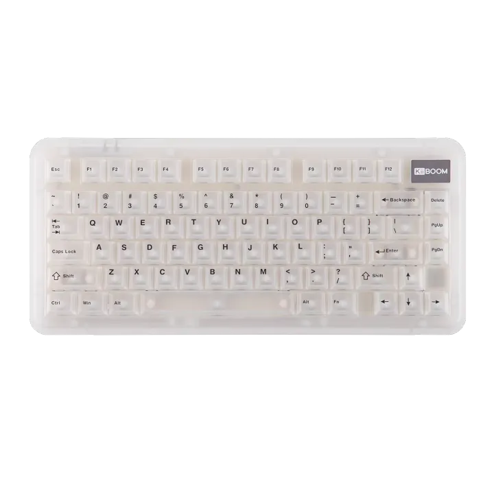KiiBOOM Phantom81 Lite QMK/VIA 75% Hot-Swap Gasket Wired/BT/2.4GHz Wireless Mechanical Keyboard ABS Case+UV Tech RGB Backlights