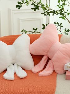 GUAIBUDIAN | Simple Bow Pink Decorative Pillow