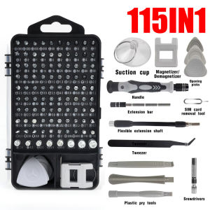115 in 1 Multifunctional Electronic Equipment Precision Repair Kit for Electronics PC Laptop Phone MacBook Screw Driver Household Tools