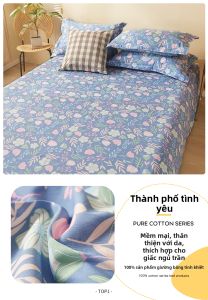 AITONGNUAN | Bộ Drap Giường Ký Túc Xá 100% Cotton