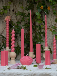 Pink Aromatherapy Candle Smokeless Home Wedding Dinner Candlestick Home Decor Airbnb Ornaments Souvenir Gift Candlelight