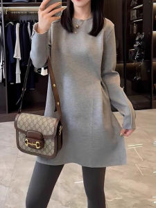 Waist Cinching Large Size Loose Flared Long Sleeve T-Shirt