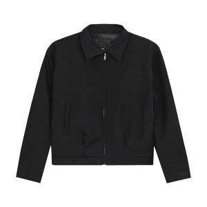 Áo Khoác Bóng Chày Ngắn Phong Cách Mỹ Cổ Bẻ Cho Nam Và Nữ Mùa Xuân Thu Có Đệm Vai Áo Khoác Ngoài Thể Thao Thường Ngày Bằng Vải Polyester