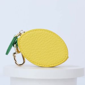 Bag Charms Coin Purse Lemon Mini Wallet Airtag Storage Pouch Earphone Jewelry Box Multifunctional Hook Keychain Charm Bag