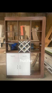 Kệ - Tủ rượu trang trí bo cong kiêm vách ngăn phòng khách kiêm tủ giày dép
