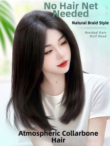 YIMEI | Real Hair Female Top Headpiece Volumizing Lightweight Without Wig Cap