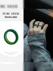 Green Agate Rings New Chinese Style Luxury Womens Ring Elegant Personality 2025 New Fashion Jewelry Finger Ring