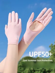 Miiow | Womens Ice Silk Sun Protection Gloves Summer UV Protection Outdoor Cycling Driving Anti-slip Touch Screen Compatible Gloves
