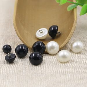 White Black Pearl Button Shirt Cardigan Shirt Stylish round Kids Womens Sweater Mushroom Button