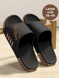 MONLEYTA | Mens Summer Outdoor Wearable Bathroom Non-Slip Home Indoor Slippers Large Size Cool Trendy Slip-On Shoes For Men PVC Material
