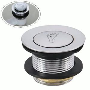 Ống Thoát Nước Bằng Đồng Thau Cho Bồn Tắm Với Nút Nhấn Mượt Mà Hệ Thống Xả Nước Bằng Trọng Lực Quản Lý Dòng Chảy Nước.