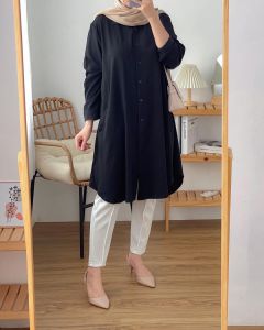 TUNIK POLOS WANITA ARSYLA BUSUI FRENDLY CRINKEL AIRFLOW MURAH