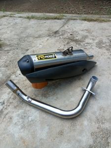 Knalpot rob1 standar racing copy nmax pcx vario beat scoopy mio dan lain lain suara sangat empuk ngebass dan tidak bising dan membuat motor lebih bertenaga