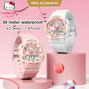 (With Box/42.3mm)100% Authentic Sanrio Hello Kitty Watch for Kids Girls with Backlight Digital Watch Waterproof Cinnamoroll Kids Watch Shockproof Birthday Gift Christmas Gifts 863