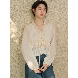 French Lace Long-sleeved Shirt
