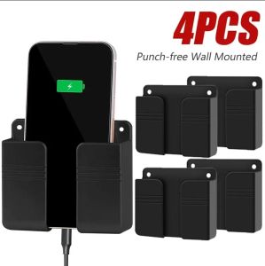 【Swan Home】4Pcs Multifunction Wall Mounted Organizer Storage Box Punch Free for Remote Control Mobile Phone Plugs Cable Charging Holder
