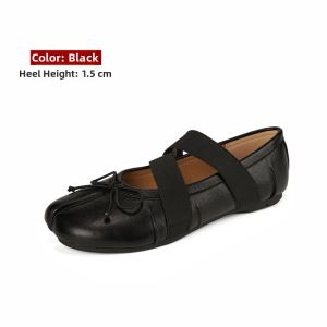 MIFEI | Silver Ballet Style Mary Jane Flat Shoes with Split Toe Large Size