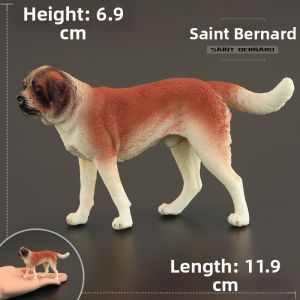 MENGSILE | Realistic Saint Bernard Dog Model Toy Gift Ornament