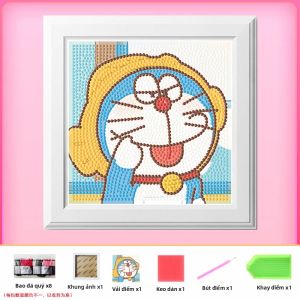Keeppley | Bộ Dụng Cụ Thêu Chữ Thập 5D Keeppley&Doraemon Tranh Kim Cương Pha Lê Có Khung Phong Cách Đồng Quê Đồ Trang Trí Bàn Làm Việc Bộ Dụng Cụ Nghệ Thuật