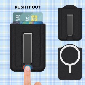 For Magsafe Magnetic Leather Wallet Stand Bank Cards Slot For iPhone 17 16 15 14 13 12 Pro Max Anti-theft Swipe Fold Stand Cover