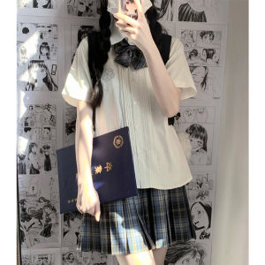 [Mars Uniform] JK Shirt Xiaonaizhong Original Embroidery Japanese Style All-Matching Short Sleeve White Shirt Womens Long Sleeve Shirt