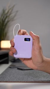 MIXIO MP-08 5000mAh Powerbank Mini 20W Dengan Kabel Fast Charging Lightning & Type C Untuk iPhone/Android