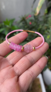 Vòng tay phong thuỷ mix charm đá ngũ điếu và cỏ 4 lá may mắn SA0183