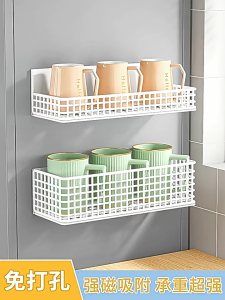 Spring Home นวางตู้เย็นแม่เหล็กชั้นวางของ ชั้นวางตู้เย็น แข็งแรงรับน้ำหนักได้มาก ชั้นเก็บของในครัวแม่เหล็กดูด มีให้เลือก 2 ขนาด