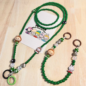 Long Pure Color Luffy Phone Chain Crossbody Hanging Neck Strap Bubble Monster Original Design Phone Accessory for Digital Gear