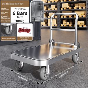YIXUAN | Stainless Steel Folding Low Noise Hand Cart