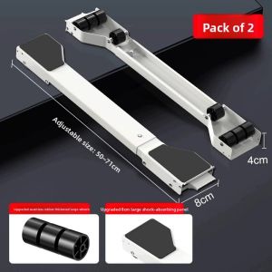 MONLEYTA | Universal Mobile Washer Stand Expandable Legs Refrigerator Elevating Pad Anti- Shock Wheel Convenient Moving Carbon Steel Frame