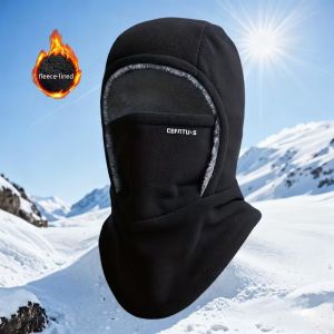 Fleece Balaclava Cycling Cap Cold-proof Windproof Warm Hood and Hat Thicken Thermal Ski Windproof Cap Women Men