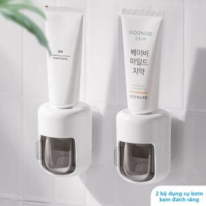 DEHUB | Bộ Phân Phát Kem Đánh Răng Tự Động Treo Tường Không Cần Khoan