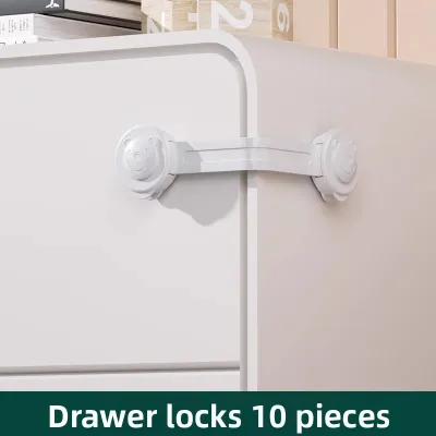 BULUTU | Child Safety Locks Anti-Squeeze Protection for Drawers Cabinet Doors Refrigerator and Windows