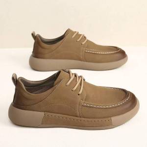 CONGLINSHIZI | Retro Versatile Work-style Trendy Shoes Comfortable Soft Bottom Casual Sports Leather Shoes