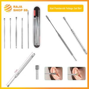 Alat Pembersih Telinga 5in1 Stainless Alat Korek Kuping Ear Wax