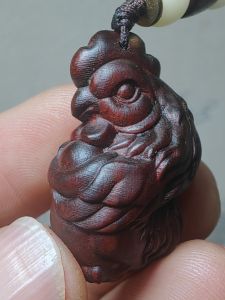 Mặt Dây Chuyền Khóa Xe Hơi Bằng Gỗ Đỏ Gỗ Cam Khắc Hình Con Gà Năm Nay Trung Quốc Thủ Công Mỹ Nghệ Trang Sức Treo Trang Trí Nhà