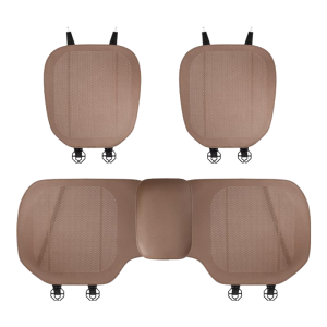 WEISHIJIE | Perforated Ventilated Nappa Leather Rear Seat Cushion Set